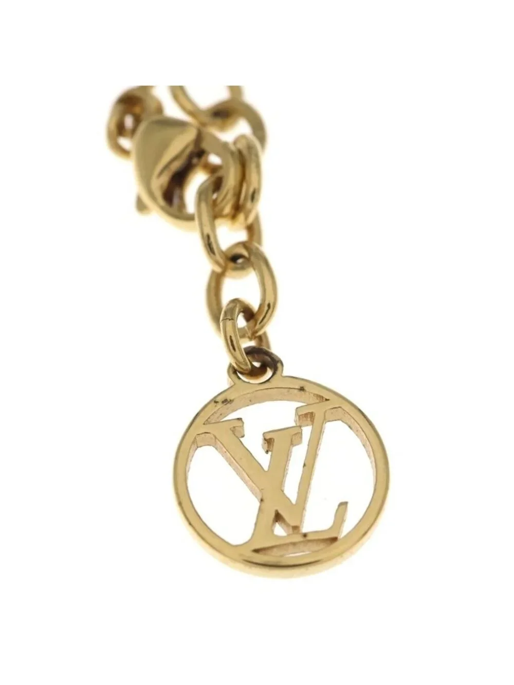 Louis Vuitton Collier Lucky Pendant Chain Gold Necklace